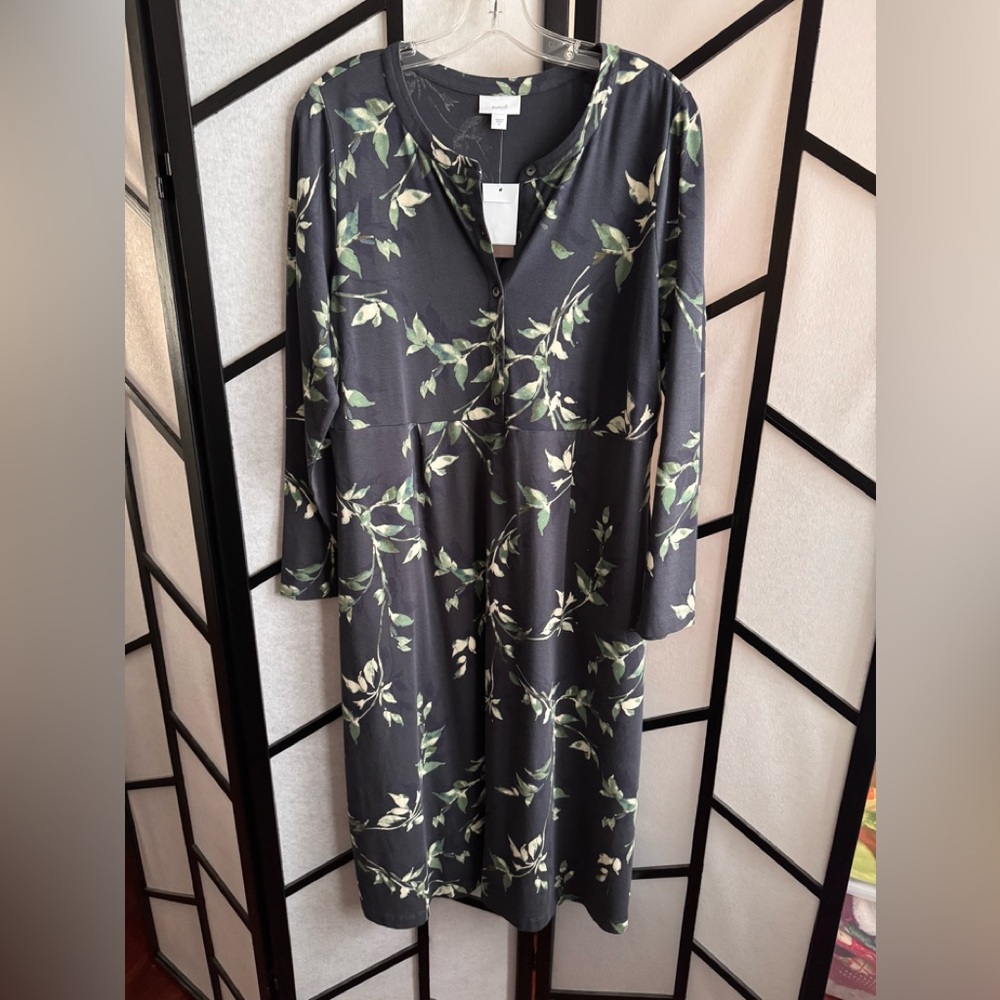 Pure Jill Printed Knit Midi Dress